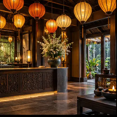 Lantern-lit reception