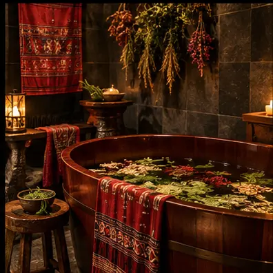 Herbal bath room