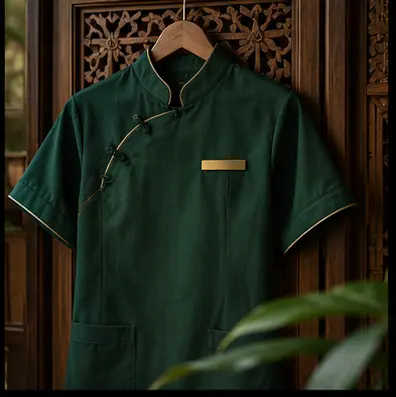 Dark green therapist uniform